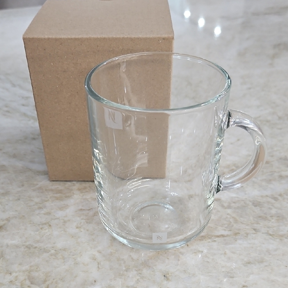 Nespresso Clear Glass Mug NEW IN BOX